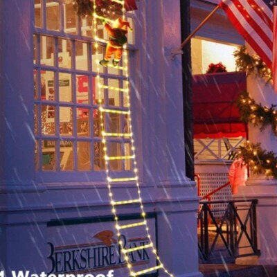 Christmas  LED Santa Claus Climbing Ladder Light USB Plug