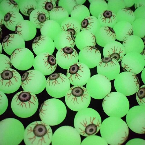 5/10/20pc Glow in The Dark Eyeball 32MM Bouncy Ball Hallowee
