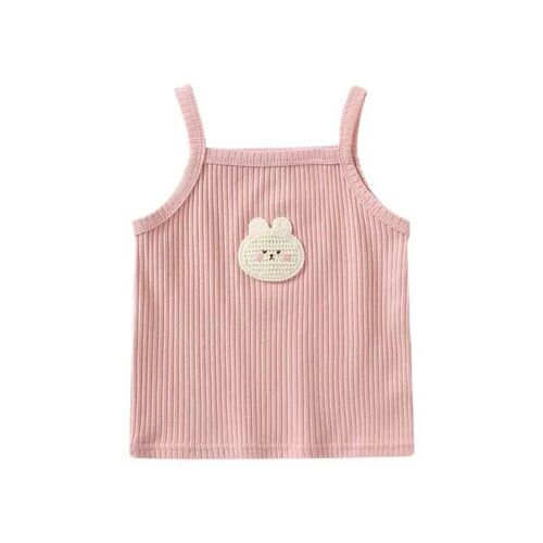 2024 Womens Sleeveless Top Cartoon Embroidered Knitted Slim