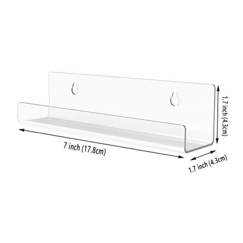 2/6/8/10pcs Transparent Acrylic Record Shelf Stand Wall Moun