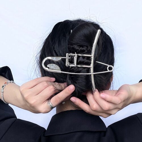 AMORCOME Design Safety Large Metal Pin Hair Claws Barrettes