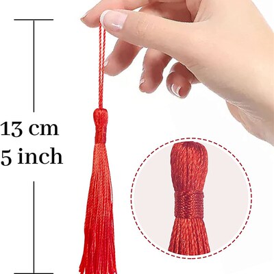 100pcs/lot 13CM Polyester Silk Tassels Fringe Spike Hanging