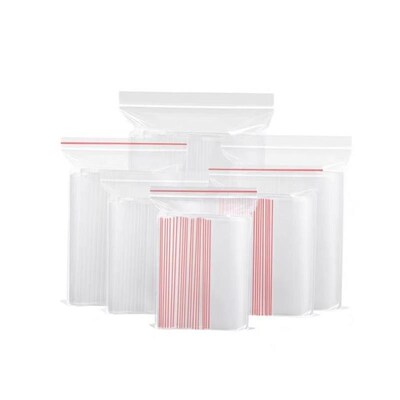 100pcs Zip Lock Plastic Bags Reclosable Clear Storage Bag