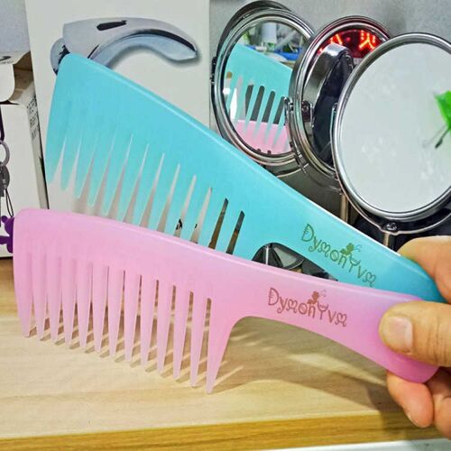Large curly hair comb wide tooth comb big tooth comb pear