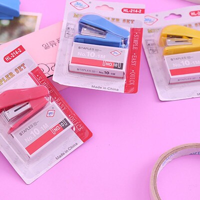 Mini Stapler Kit Portable Stapler Kawaii Office Supplies