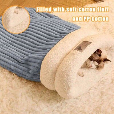 Cat Cave Sleeping Bag Pet Mat Winter Thickening Warming Pad