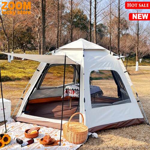 Outdoor automatic hexagon camping tent picnic waterproof