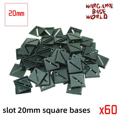 wargame base world - slot 20mm square bases