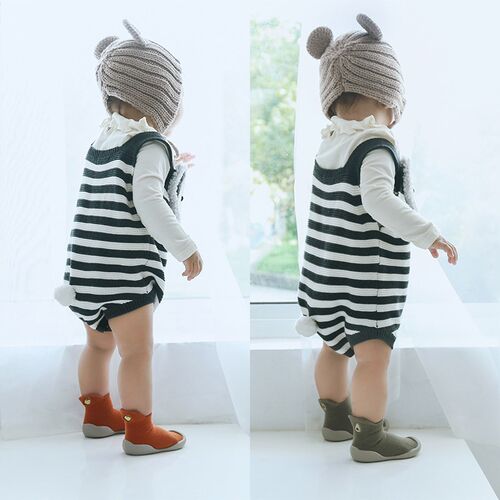 Newborn Baby Boy Shoes Embroidery Pattern Nonslip Floor Sock
