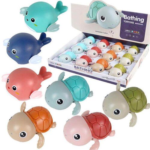 1PC NEW 2nd Wind Up Tortoise Classic Baby Water Toy Infant S
