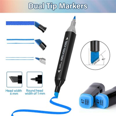 12/30/48/60/120 Color Marker Alcohol Felt Pen Manga Sketchin