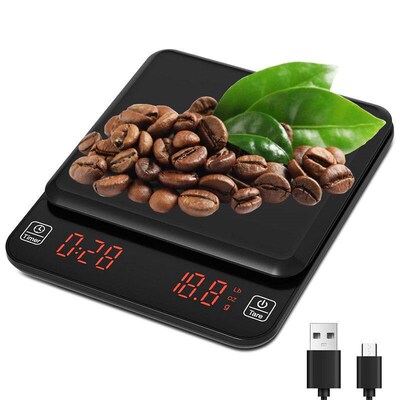 Hand ffee Scale Household Small Timing Electronic Scale Touc