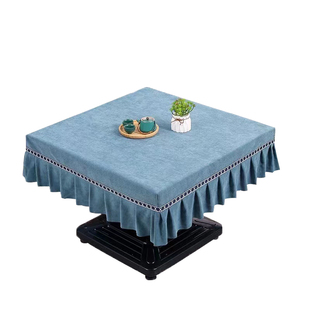 麻将桌罩正方形烤火桌罩方桌桌布布艺麻将机八仙桌茶几防尘罩