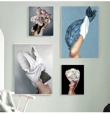 Decorative Painting Living Room Home Decoration Flowers Feat