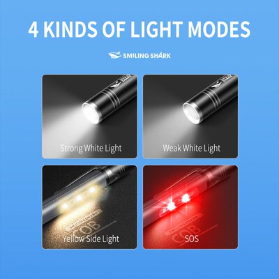 Multifunctional work penlight with four light sources