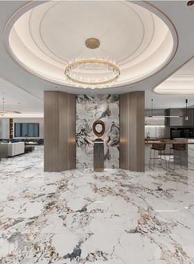 蓝色深色奢石瓷砖7x10大理石客厅别墅地板砖背景墙砖磁砖山东