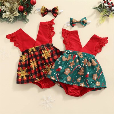 Ma&Baby 0-18M 1st Christmas Newborn Infant Baby Girls Romper