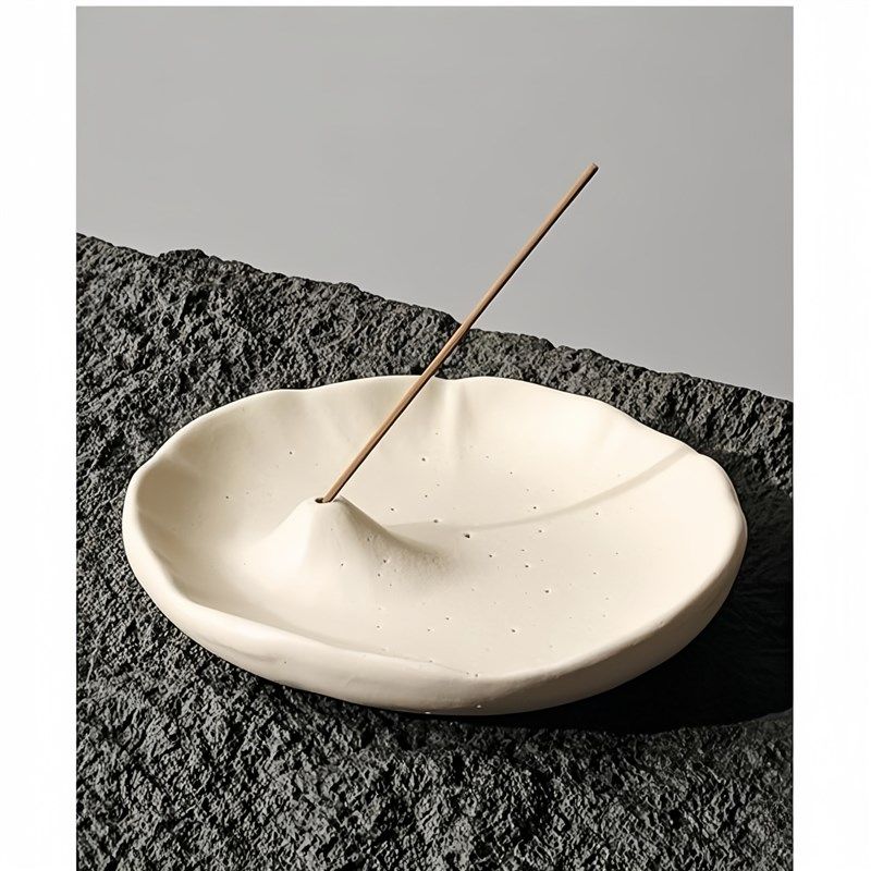 侘寂风线香香插家用复古中式檀香高级创意胶片香底座托盘中古摆件,家居饰品,香托/香盘/香座/香插,淘宝优惠券,粉丝福利购,淘宝优惠卷