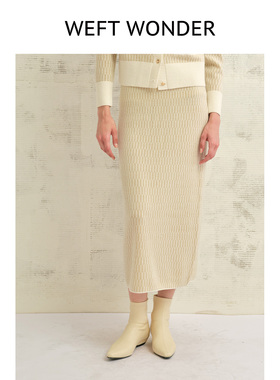 WEFT WONDER 2026年早春新款花呢金银丝半裙