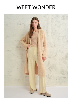 WEFT WONDER 2025年冬季新款泰迪慵懒风毛绒长大衣