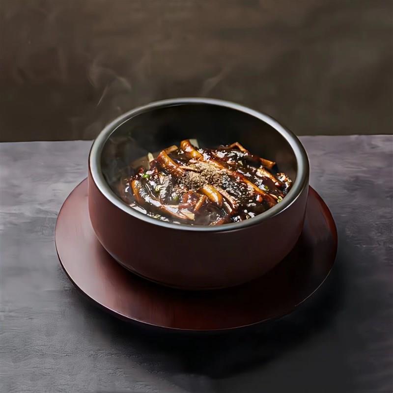 复古韩式拌饭可耐热干烧砂锅钵石锅鲍鱼捞饭碗私房菜饭店陶瓷餐具