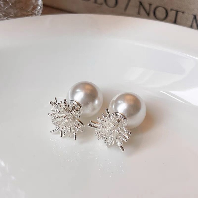 925银针小巧烟花珍珠耳钉气质百搭日常通勤简约时尚耳钉女新款潮,饰品/流行首饰/时尚饰品新,银饰耳饰,淘宝优惠券,粉丝福利购,淘宝优惠卷