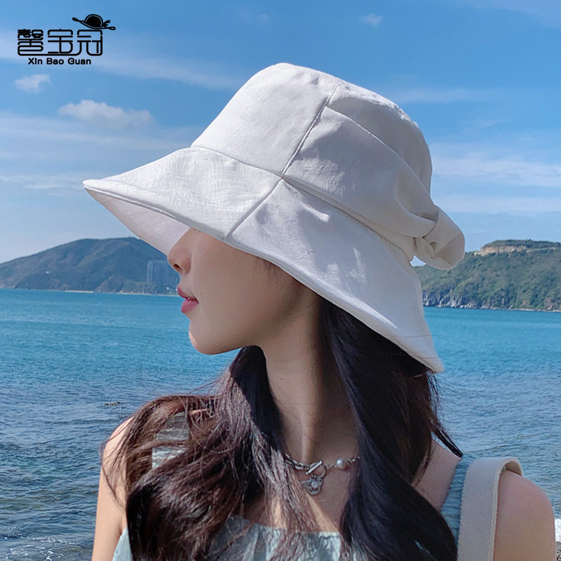 8182渔夫帽女夏季薄款大头围遮阳帽子韩版绳结太阳帽遮脸防晒盆帽,服饰配件/皮带/帽子/围巾,防晒帽,淘宝优惠券,粉丝福利购,淘宝优惠卷