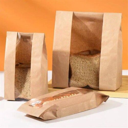 Bread Storage Bag Kraft Paper Bread Bag 50 Packs Paper