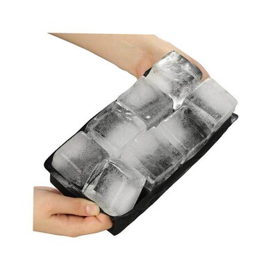Silicone ice cube tray bar whiskey large square ice mold wit