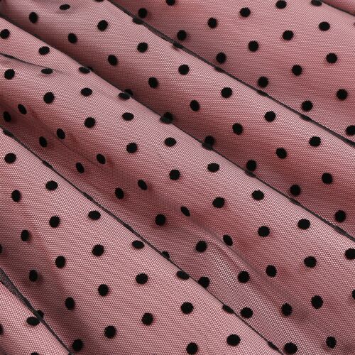 SISHION Short Sleeve Mesh Tulle Patchwork Pink Dress VD