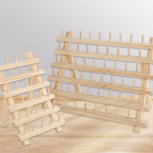 Foldable Wooden Thread Holder 30/80/120 Spools Sewing Embroi