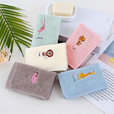 Full cotton 32 strands of small square 25*25cm cartoon embro