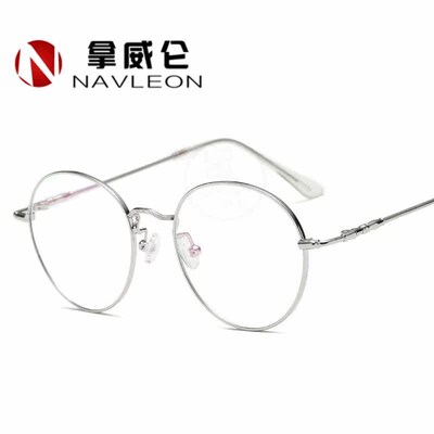 (Metal flat lens lightweight blue light proof eye frame retr