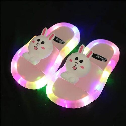 Childrens Boys Girls Slippers Cartoon Animals Prints Shoes