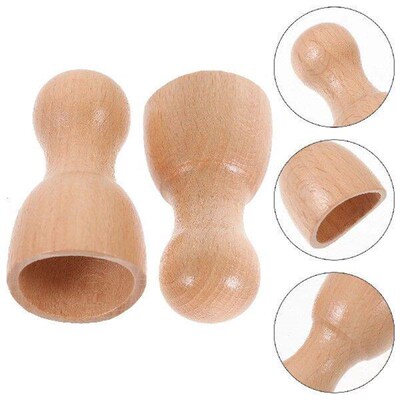 2 Pcs Wooden Massage Cup Gua Sha 2pcs (small Cup) Tools
