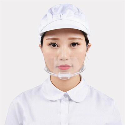 10PC Transparent Smile Mask Catering Waiter Chef Anti-Fog Hy