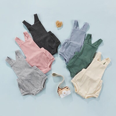 6 Colors Summer Newborn Baby Girls Boy Ribbed Solid Sleevele