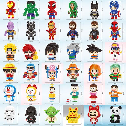 New Diamond blocks Building block Cartoon Alien robot warrio