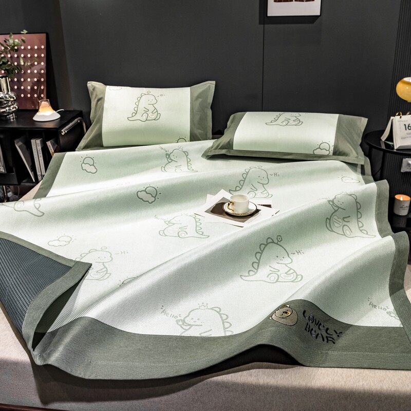 小林寝饰类卡通冰藤席空调席水洗软席子单人夏冰丝凉席三件,床上用品,冰丝席,淘宝优惠券,粉丝福利购,淘宝优惠卷