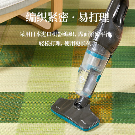 格坐丨长条卧室床边地毯绿色客厅地毯草编床前沙发茶几毯飘窗地垫