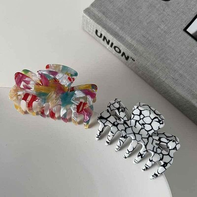 Magic Color tic Acid Bow Grab Clip Textured Niche All-match