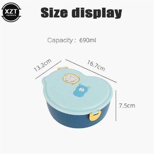 Portable Lunch Box for Kids With Fork Cute Cartoon Chick