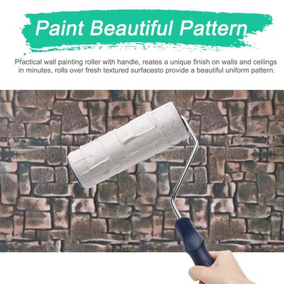 8inch Patterned Brush Embossing Tool Rubber Office Wall Text
