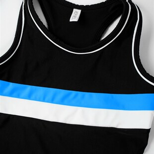 2PCS Kids Girls Tankini Swimsuit Swimwear Set Striped Patter