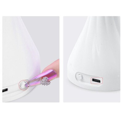 Mini Led Nail Lamp For Gel Polish Adjustable Angles Open Lam