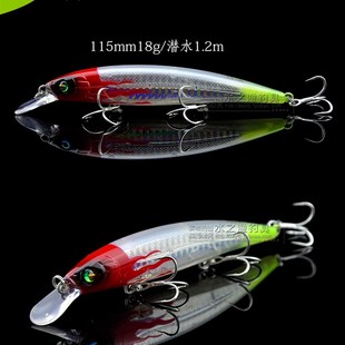 侍魂路亚饵三钩米诺海鲈饵11.5cm 18克潜水1.2M 翘嘴鳡鱼路亚饵