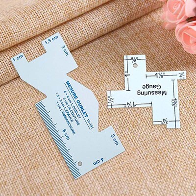 1/2pcs Precision Seam Measuring Gauge Quilting Ruler Templat