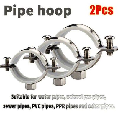 2Pcs 20mm-90mm Galvanized Iron Rubber Nut Hoop Expansion