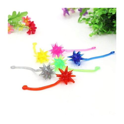 12Pc Colorful Retractable Sticky Lizard Gadget Toys for Kids