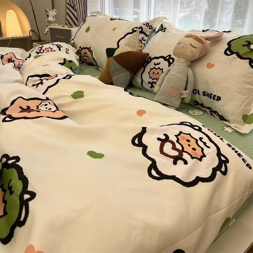 4pc bedsheet set bed sheet quilt blanket duvet cover sets